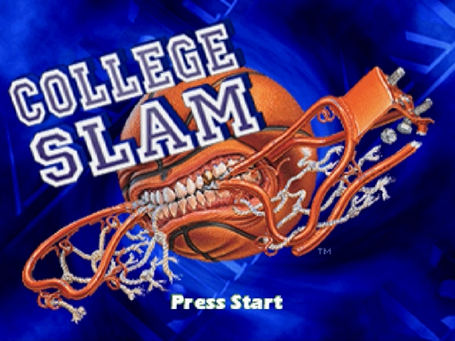 College Slam title screen for Sega Saturn